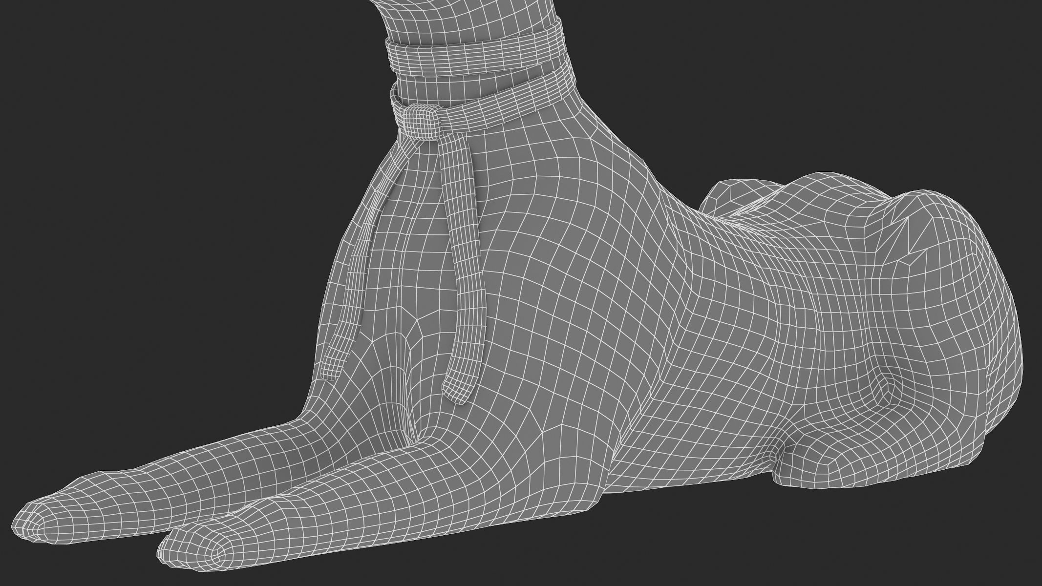 Egyptian God Anubis Dog Low-poly 3D model_18