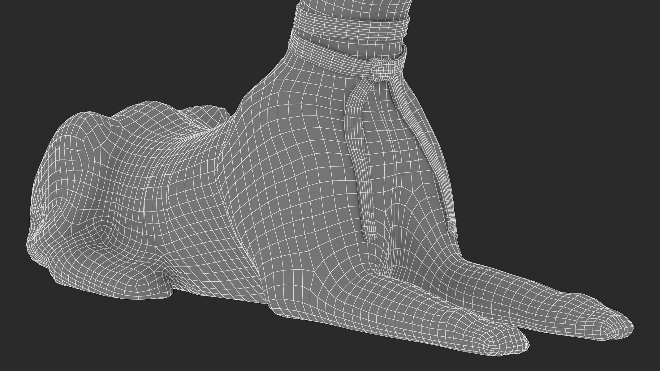 Egyptian God Anubis Dog Low-poly 3D model_19