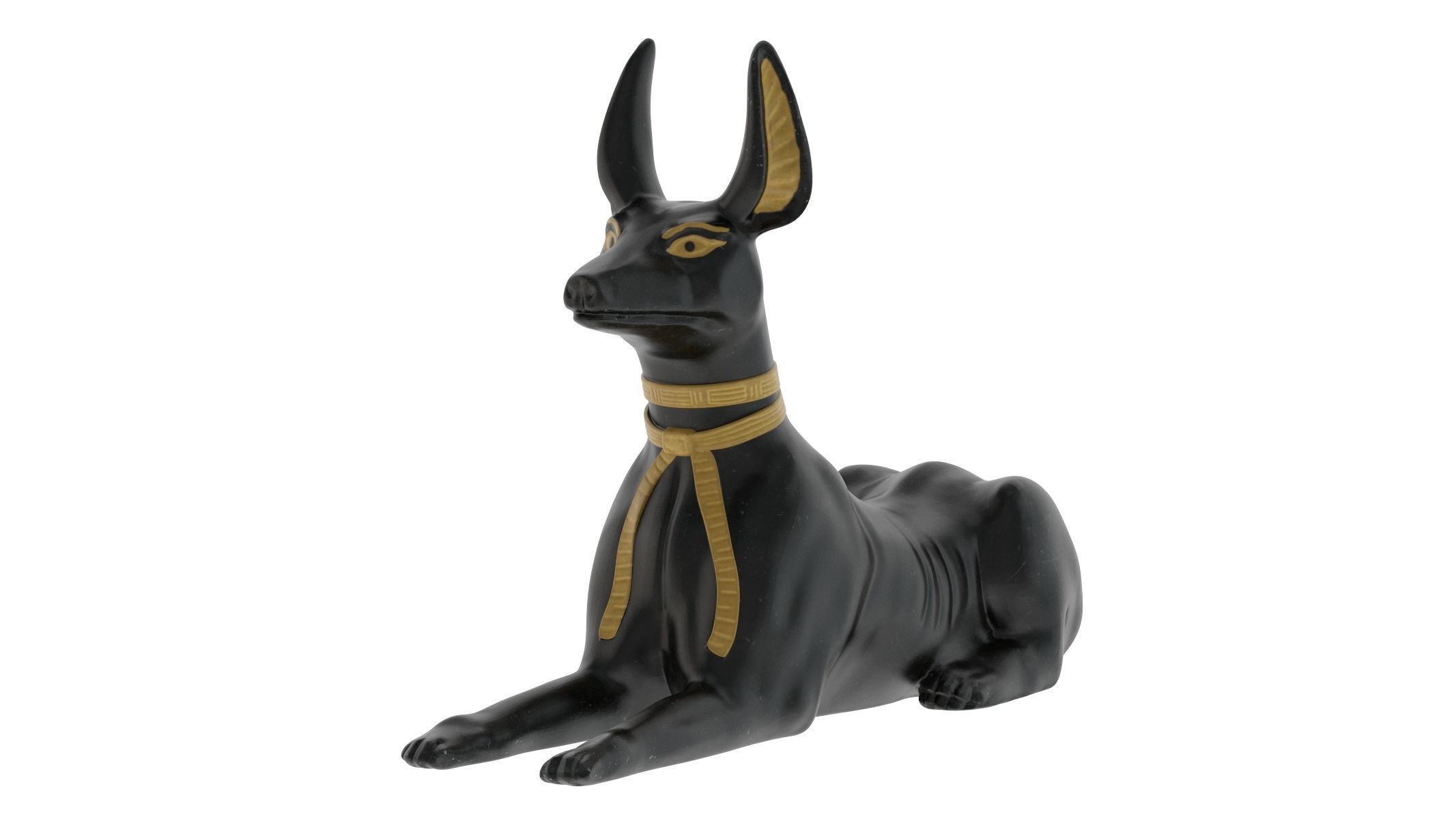 Egyptian God Anubis Dog Low-poly 3D model_4
