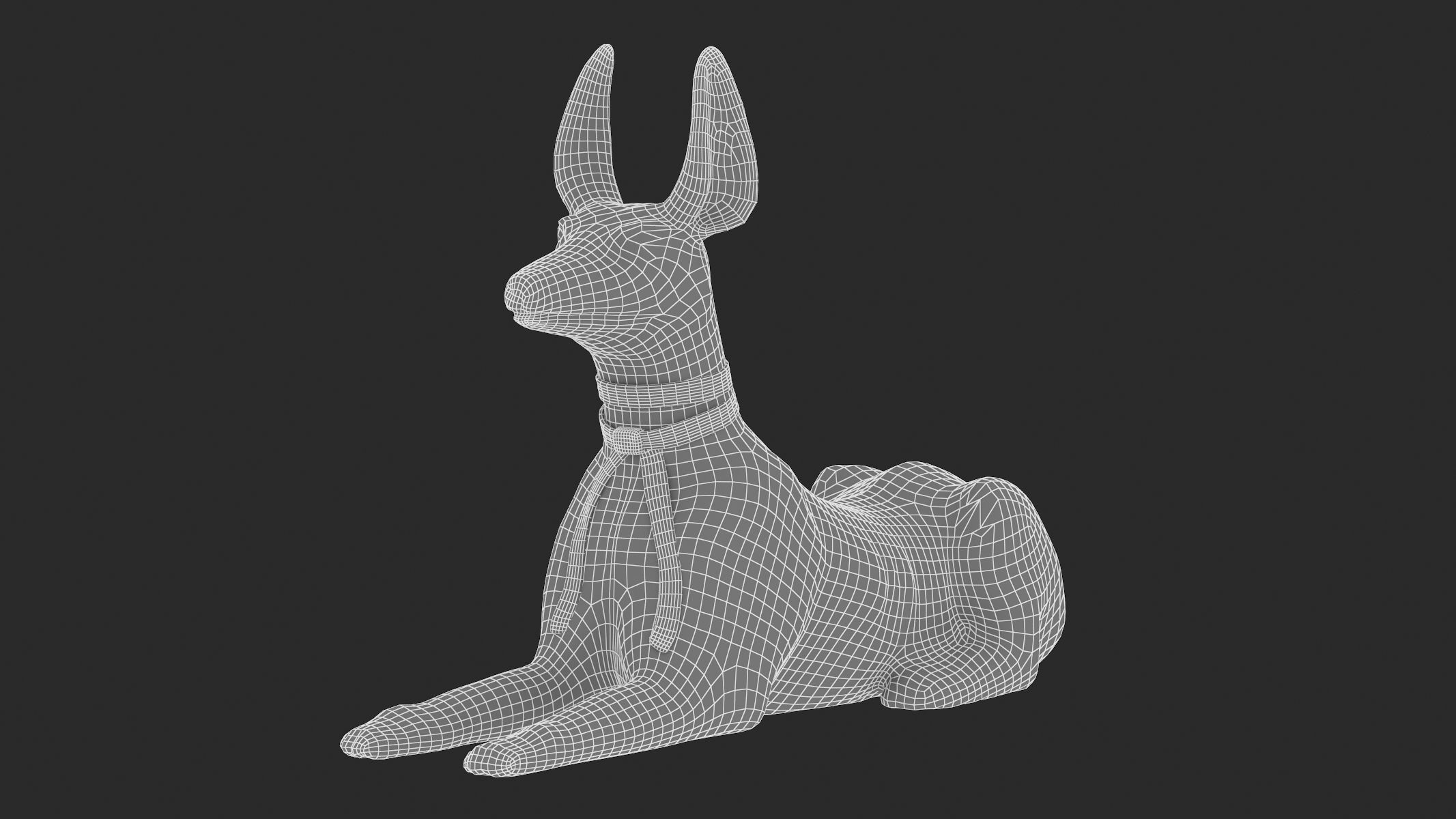 Egyptian God Anubis Dog Low-poly 3D model_14