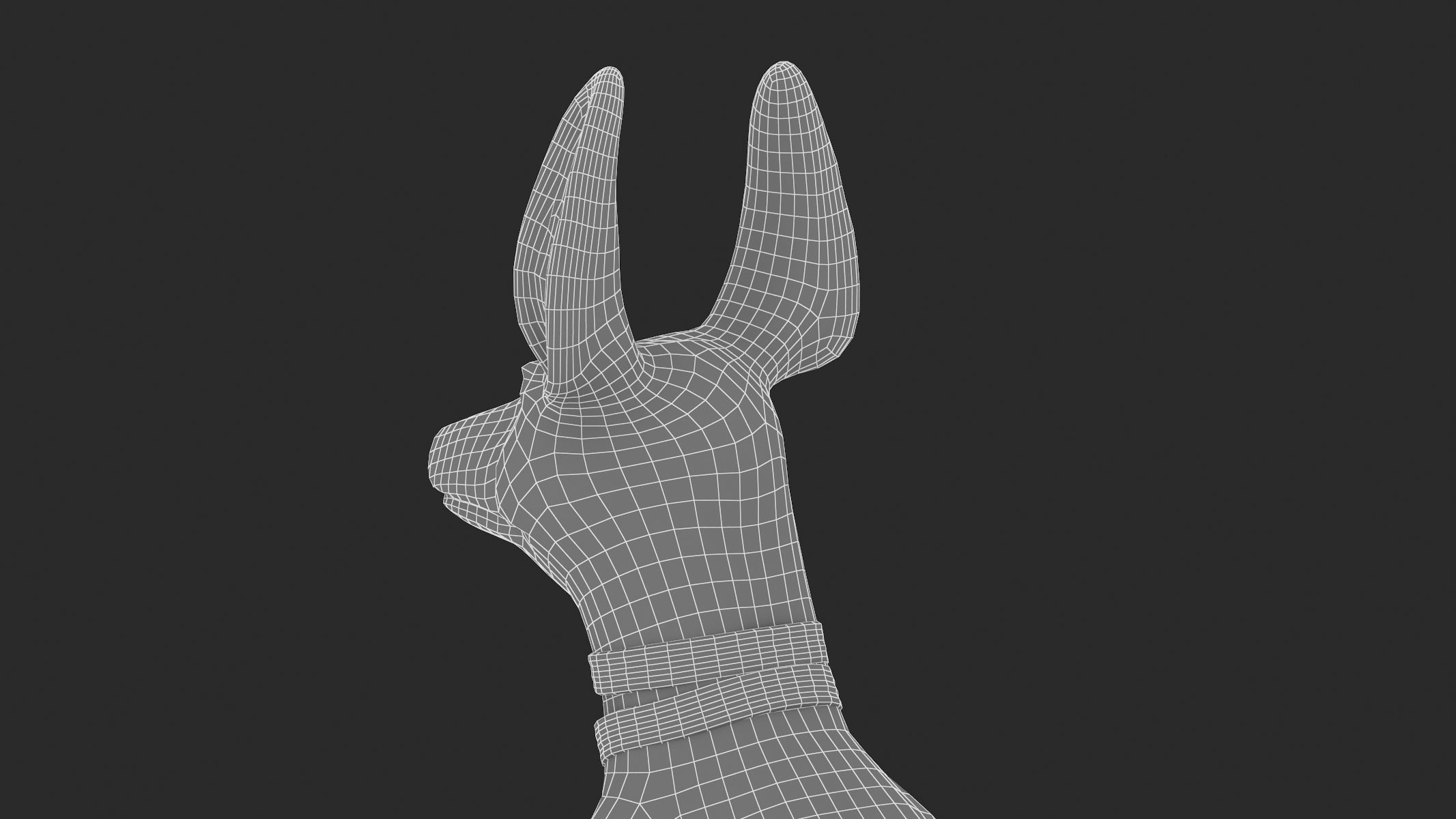 Egyptian God Anubis Dog Low-poly 3D model_17