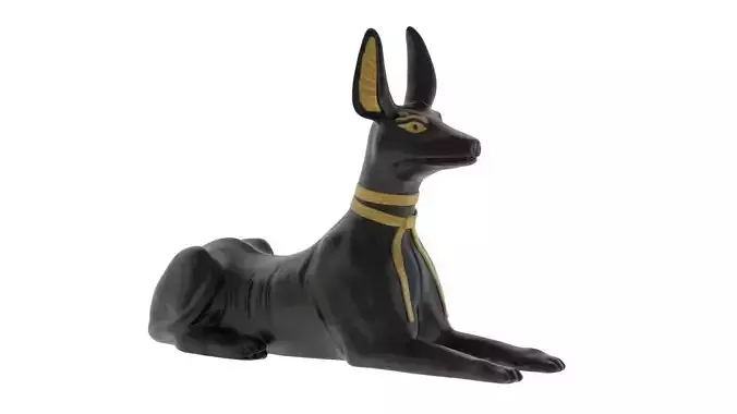 Egyptian God Anubis Dog Low-poly 3D model