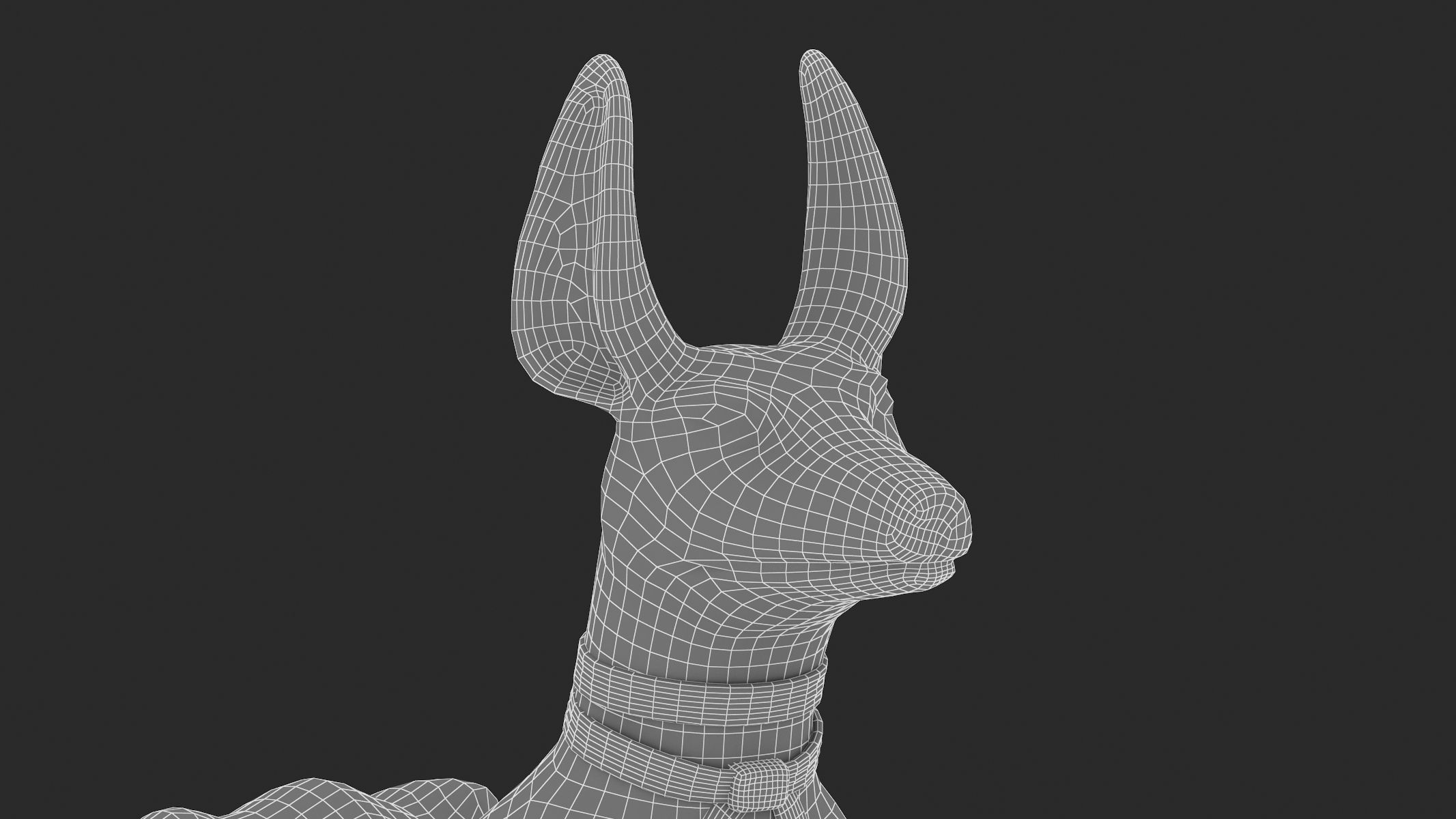 Egyptian God Anubis Dog Low-poly 3D model_15