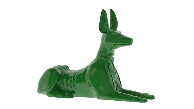 Egyptian God Anubis Dog 3D Print  Low-poly 3D print model