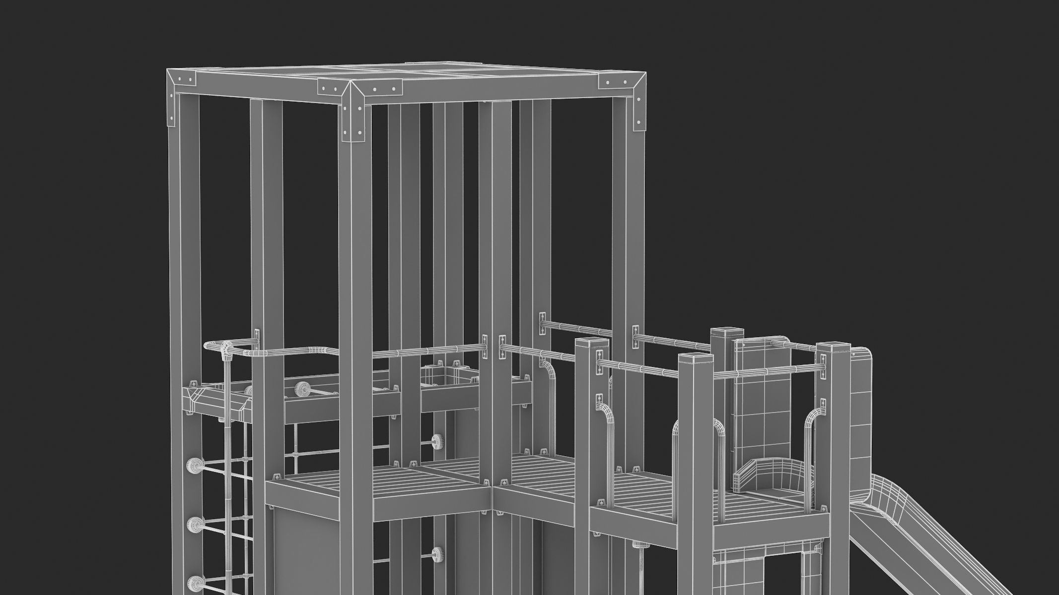 Lappset Halo Solo Play Tower 3D model_17