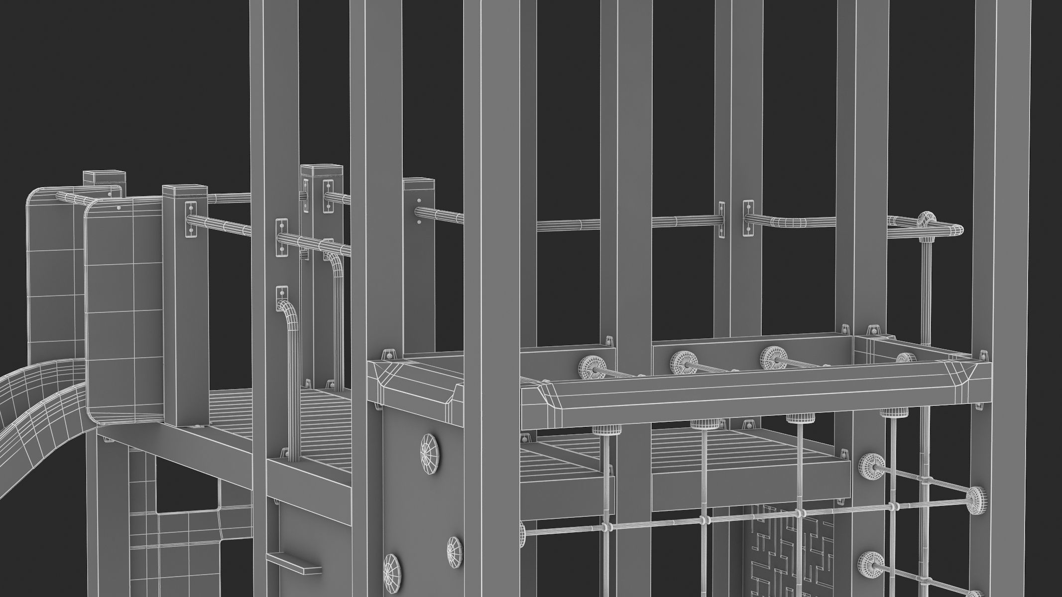 Lappset Halo Solo Play Tower 3D model_19