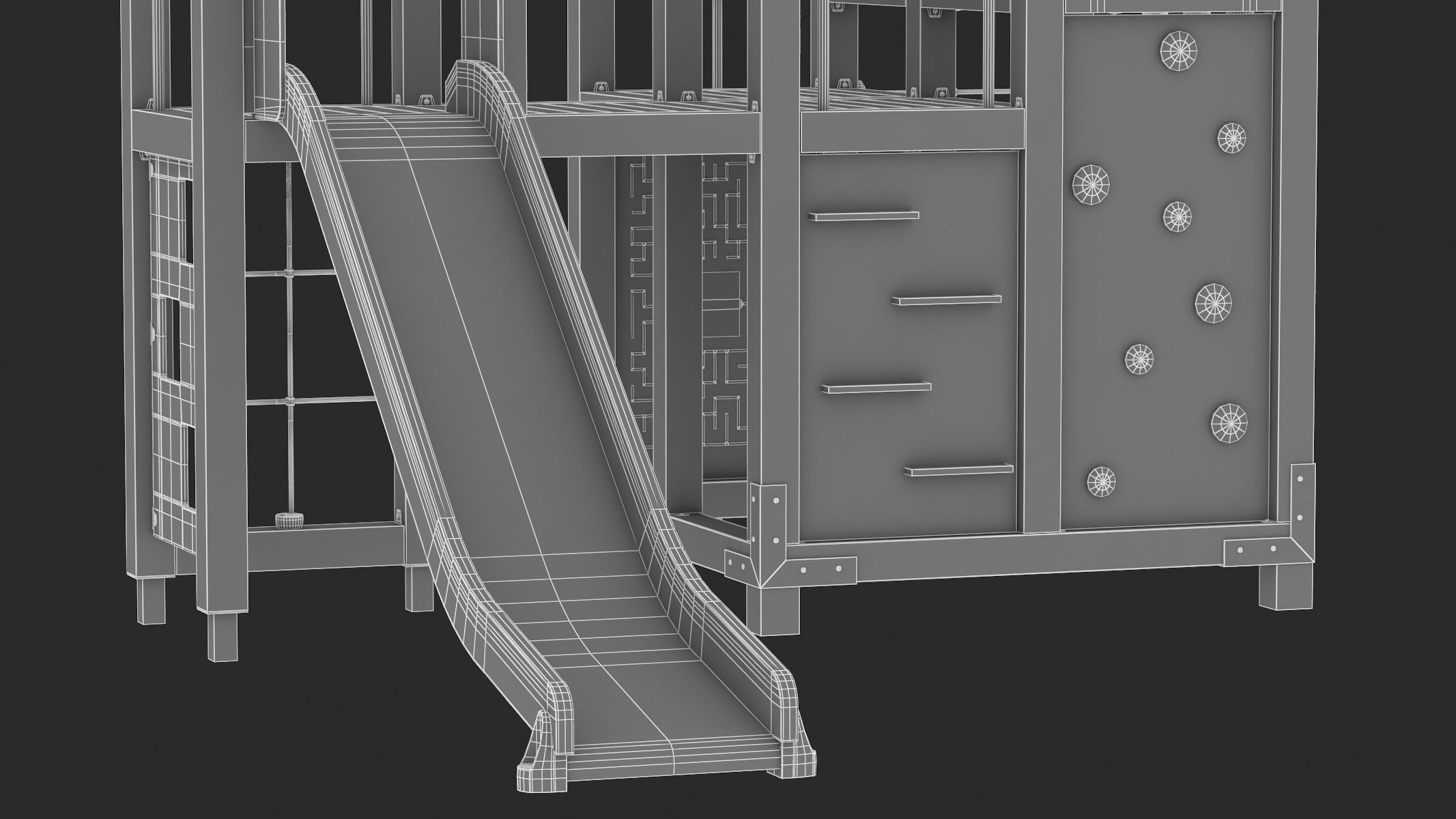 Lappset Halo Solo Play Tower 3D model_16