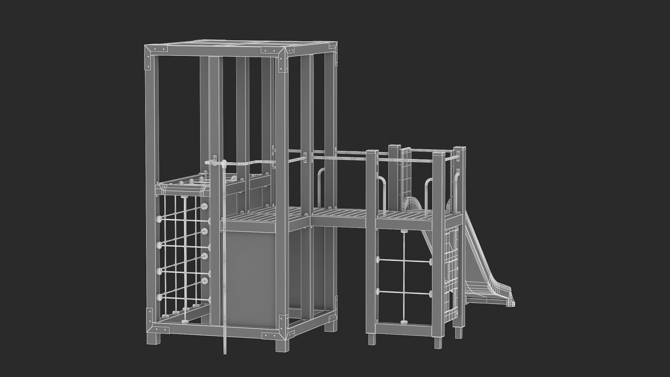 Lappset Halo Solo Play Tower 3D model_13