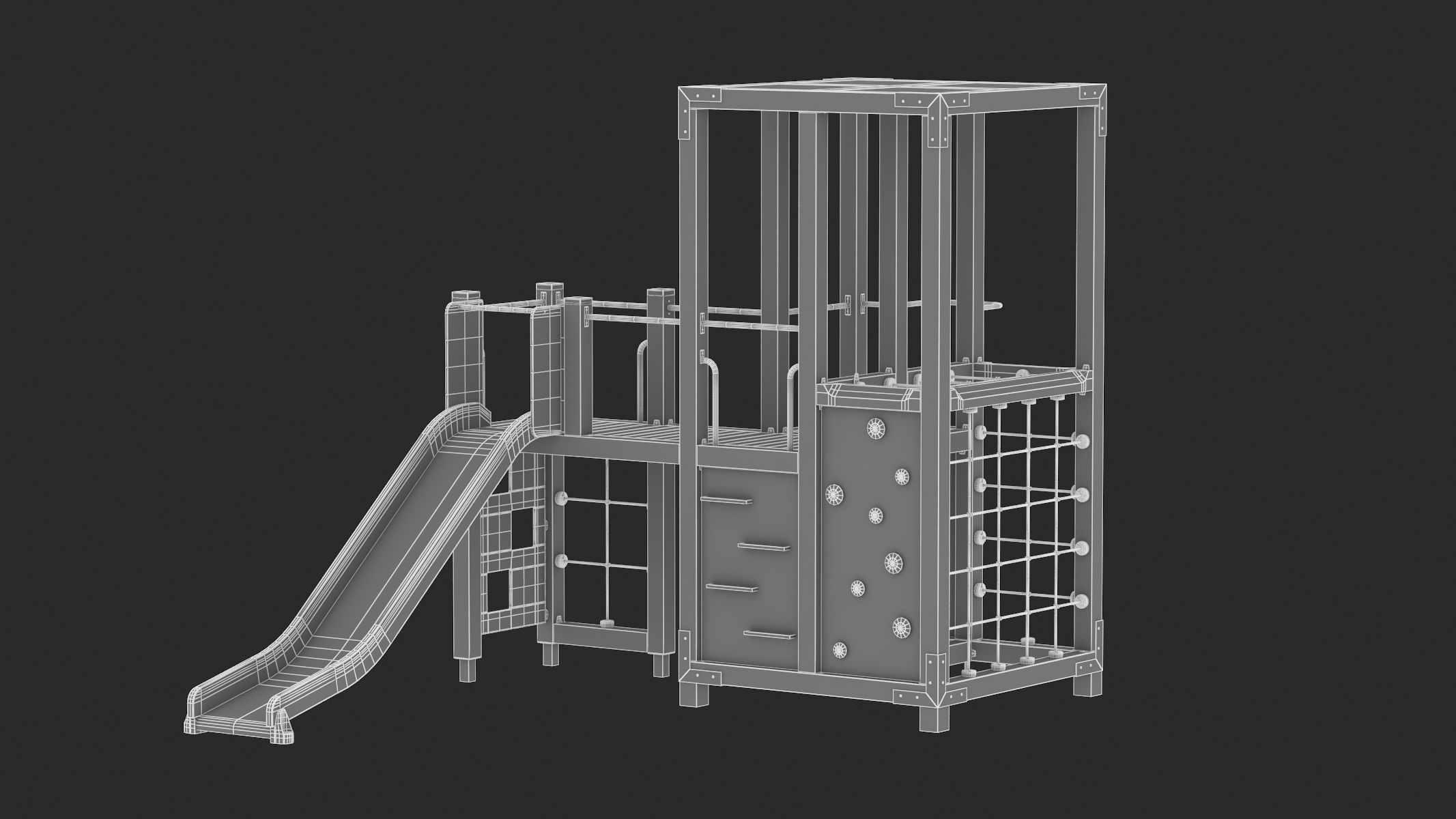 Lappset Halo Solo Play Tower 3D model_10