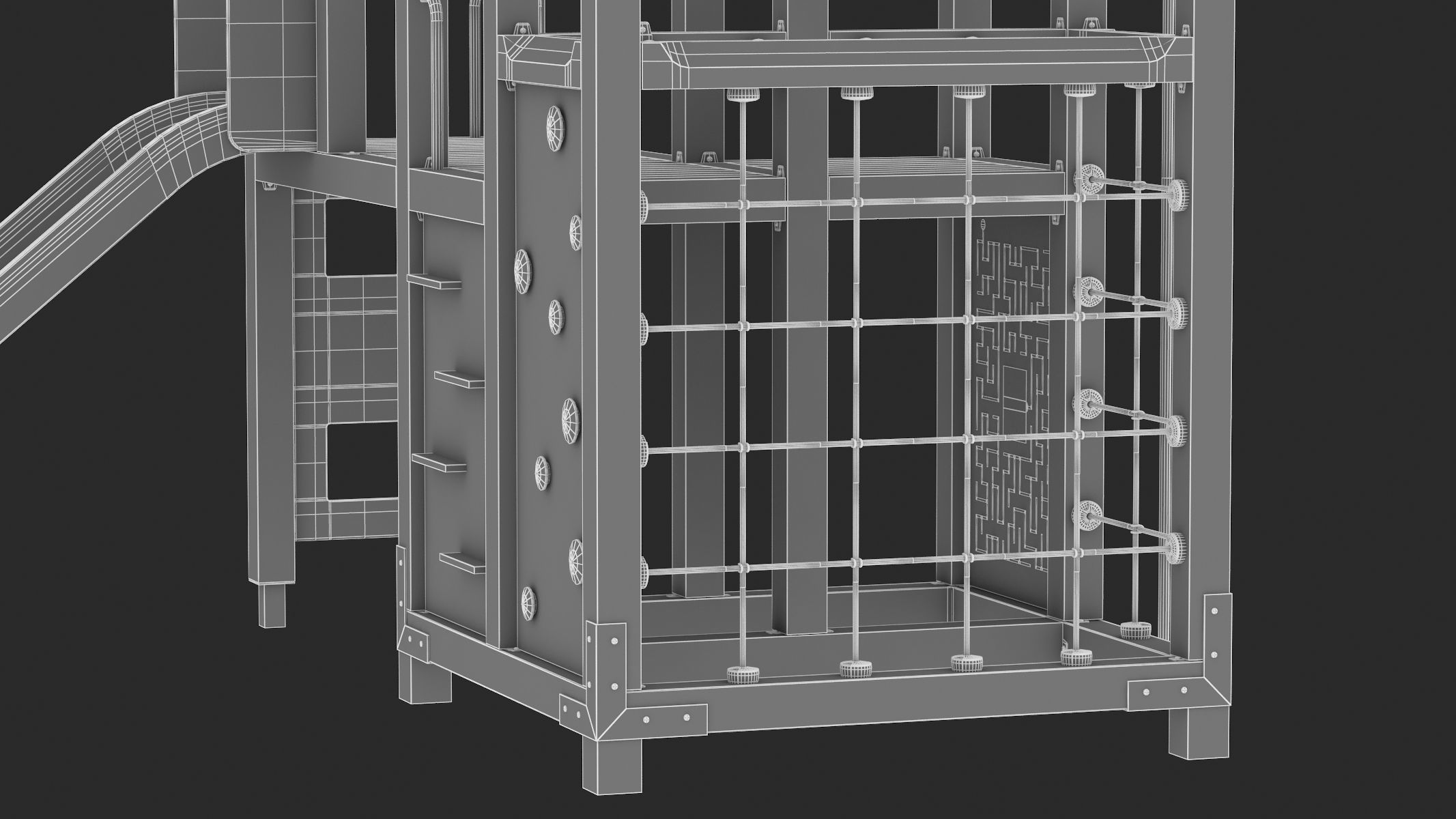 Lappset Halo Solo Play Tower 3D model_15