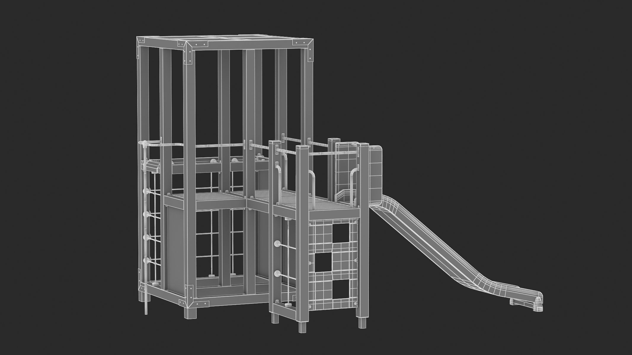Lappset Halo Solo Play Tower 3D model_12