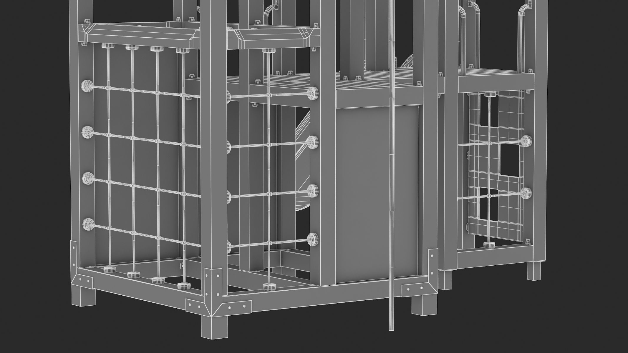 Lappset Halo Solo Play Tower 3D model_18