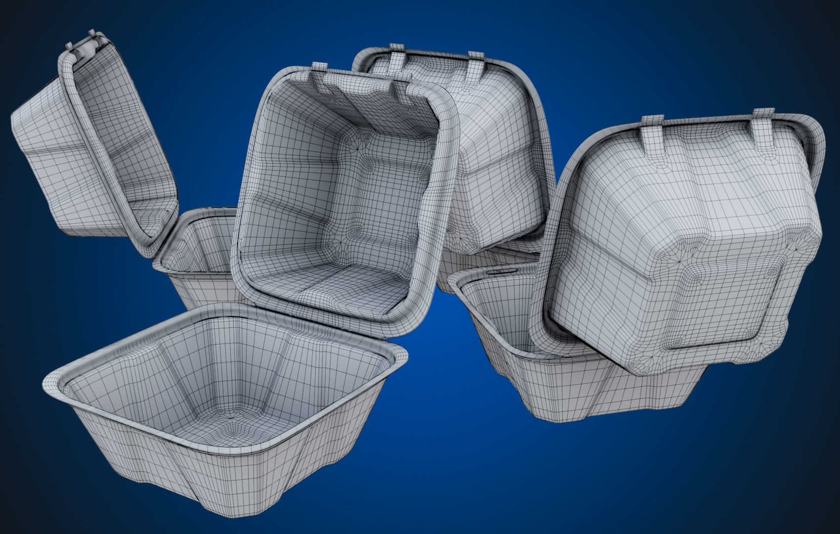 Compostable Food Container - Disposable 3D model_16