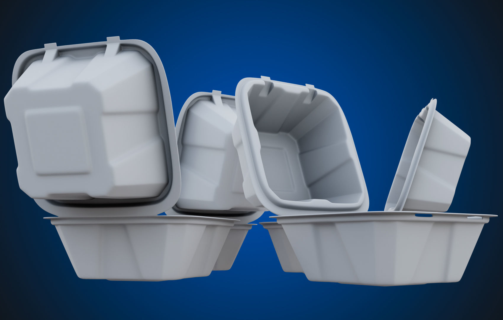 Compostable Food Container - Disposable 3D model_22