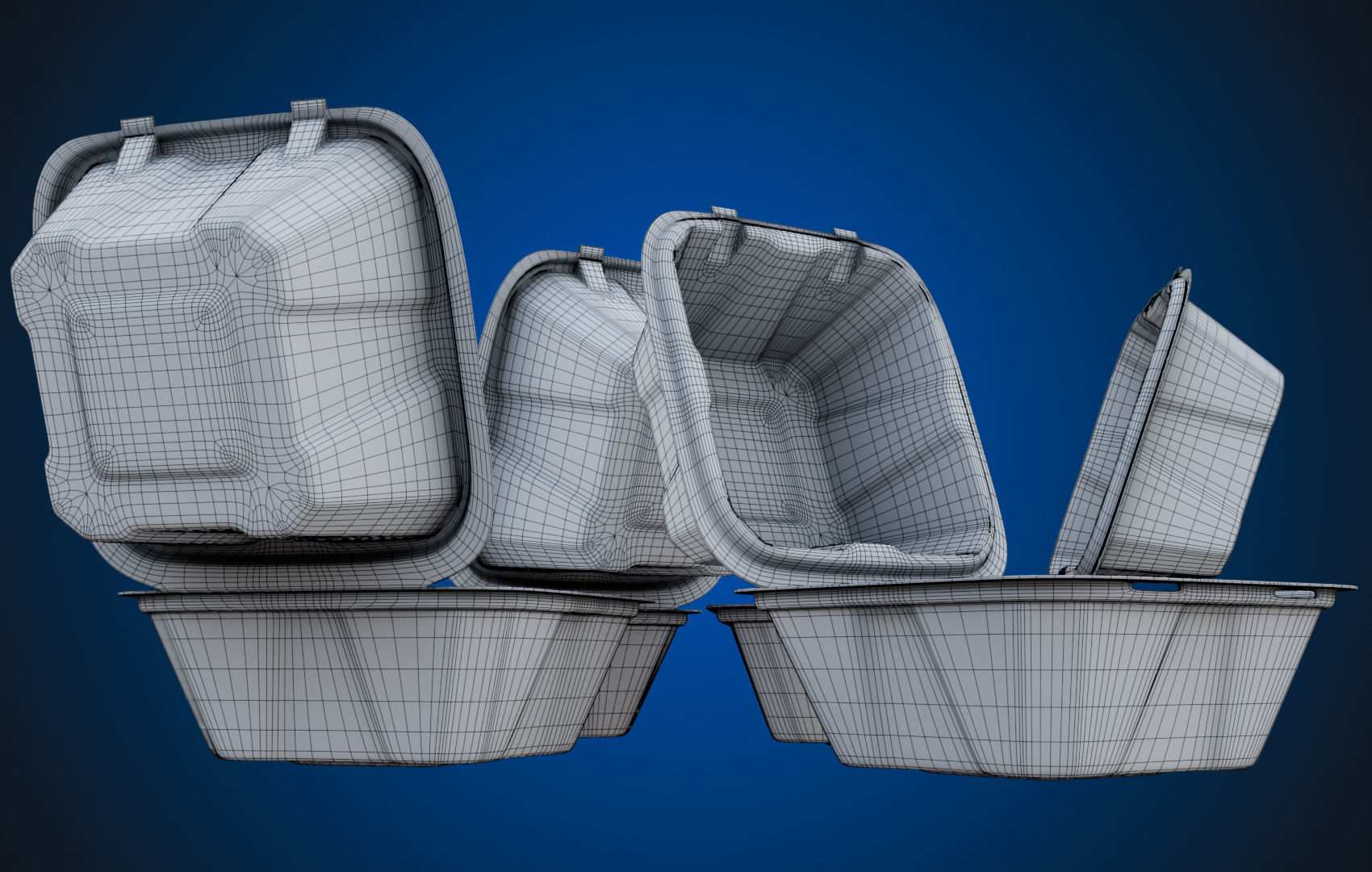 Compostable Food Container - Disposable 3D model_26