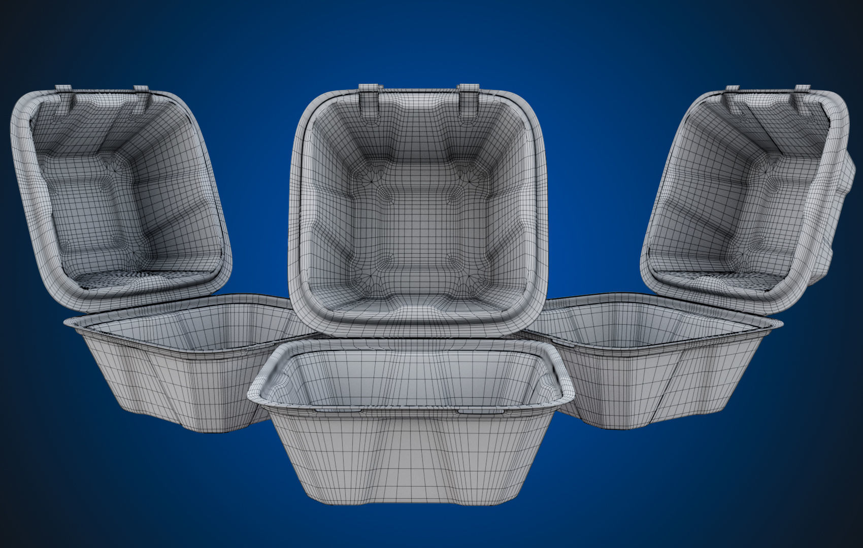 Compostable Food Container - Disposable 3D model_23