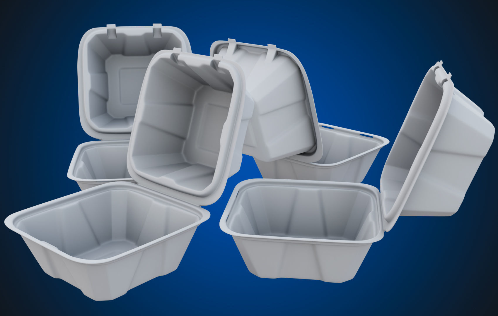 Compostable Food Container - Disposable 3D model_35