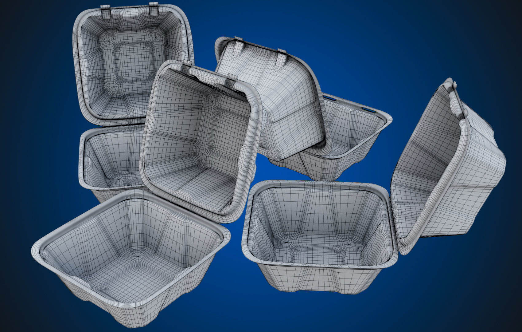 Compostable Food Container - Disposable 3D model_9