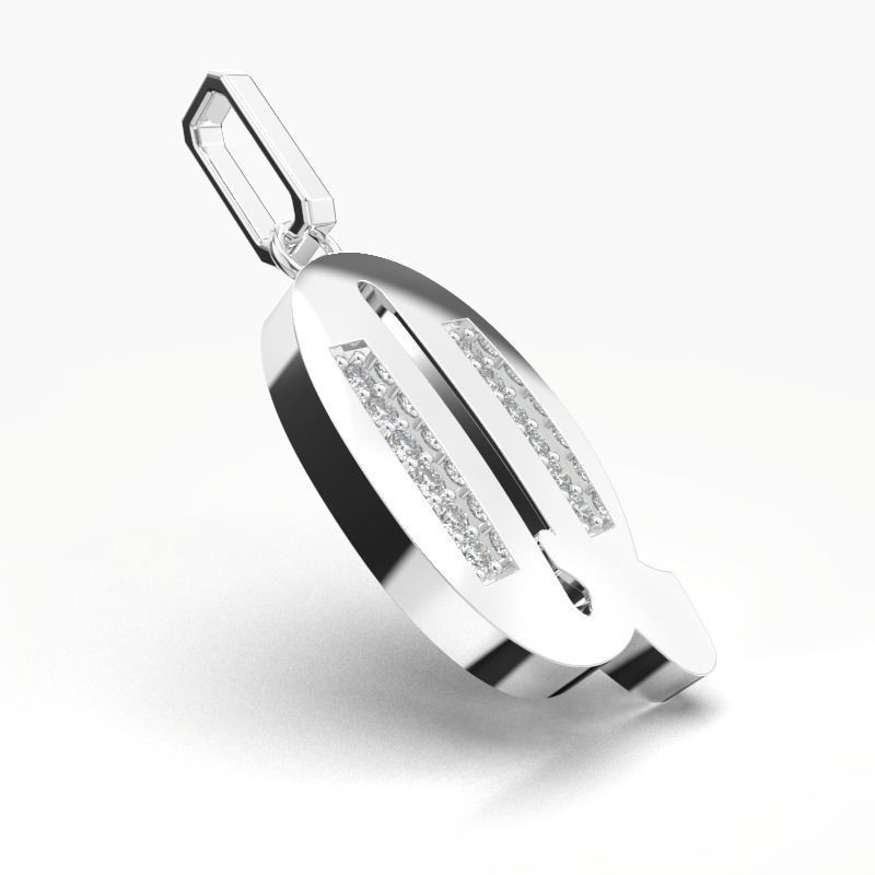 Q SCRIPT DIAMOND PENDANT 3D print model_13