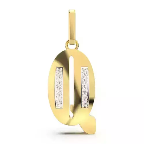 Q SCRIPT DIAMOND PENDANT 3D print model