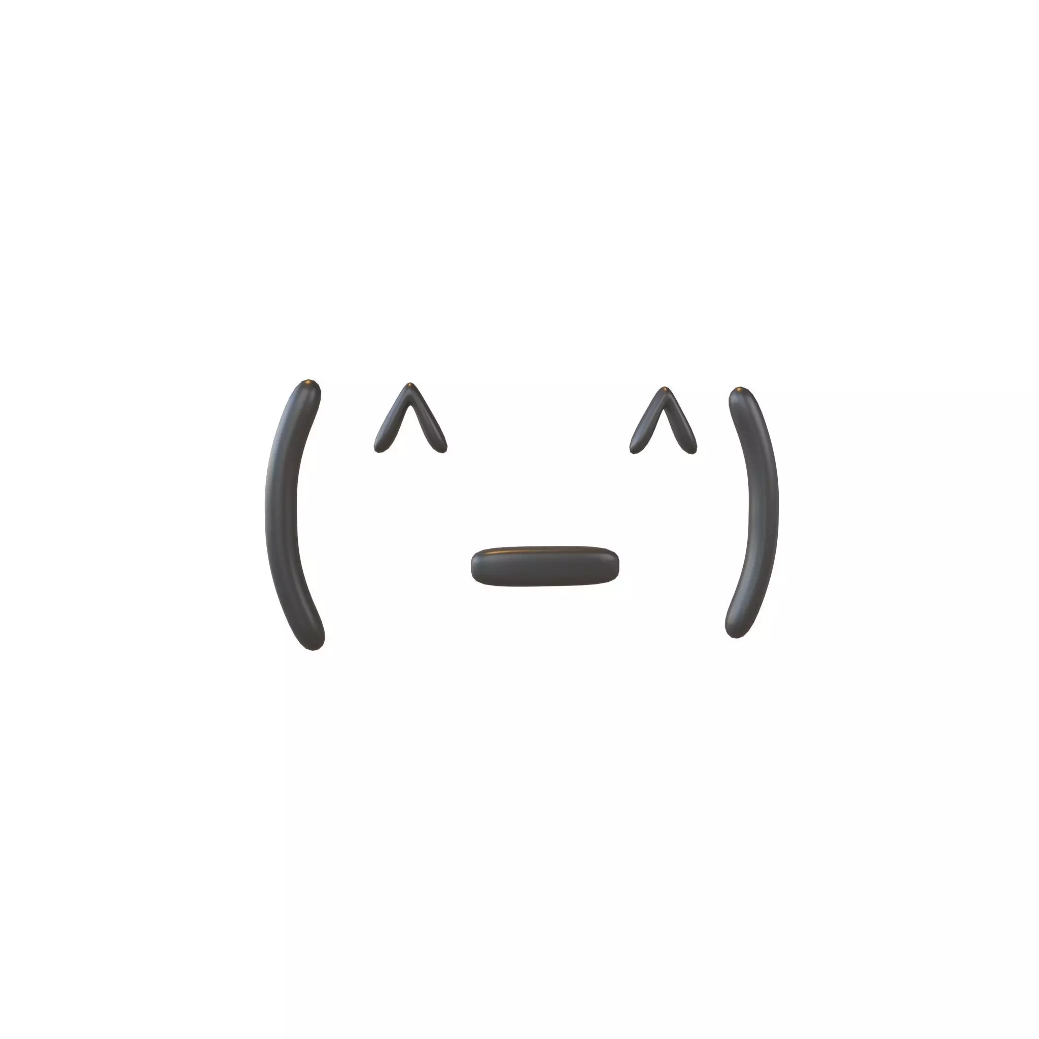 Japanese Emoticons v9 001 Low-poly 3D model_0