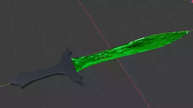 Emerald sword with basalt handle