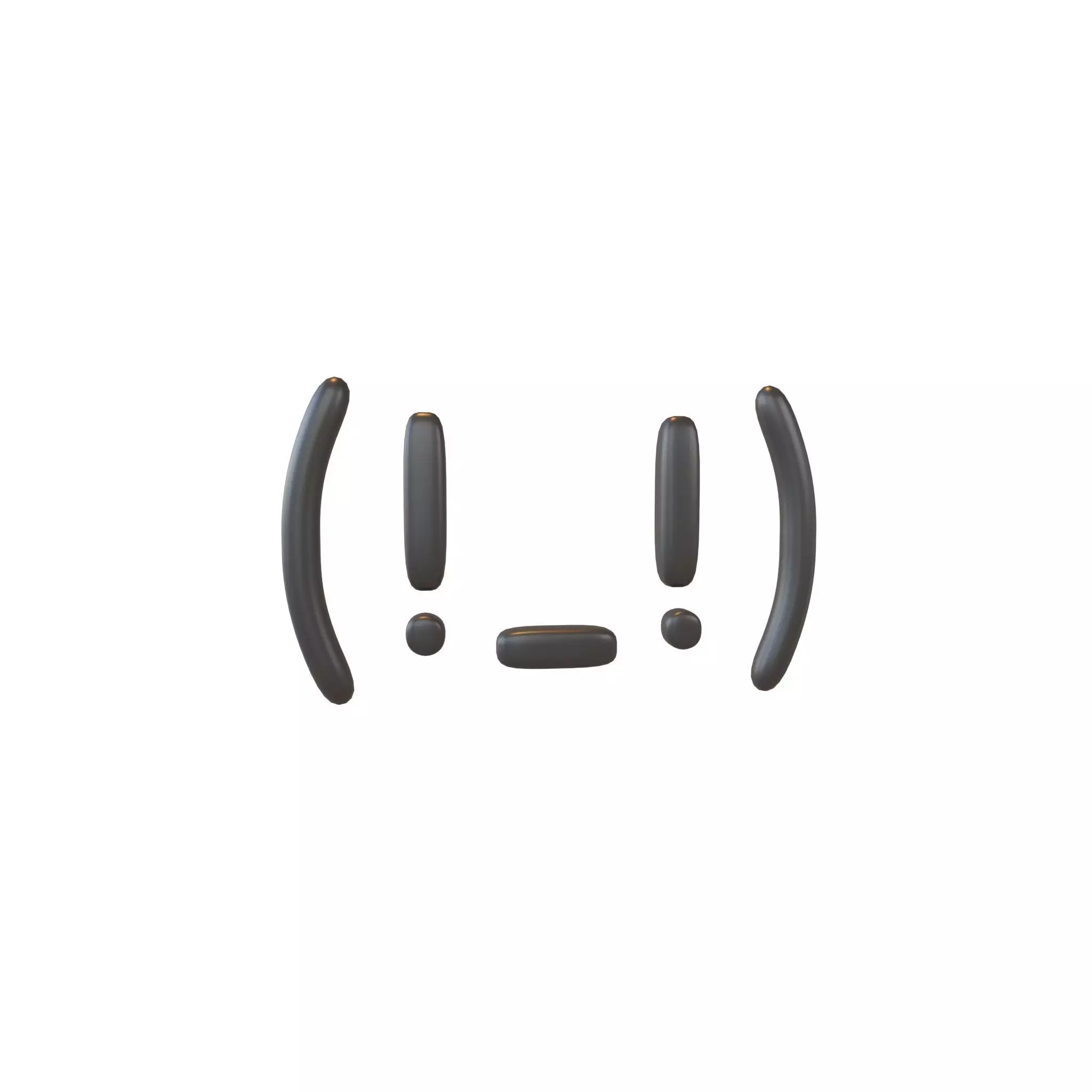 Japanese Emoticons v15 001 Low-poly 3D model_0