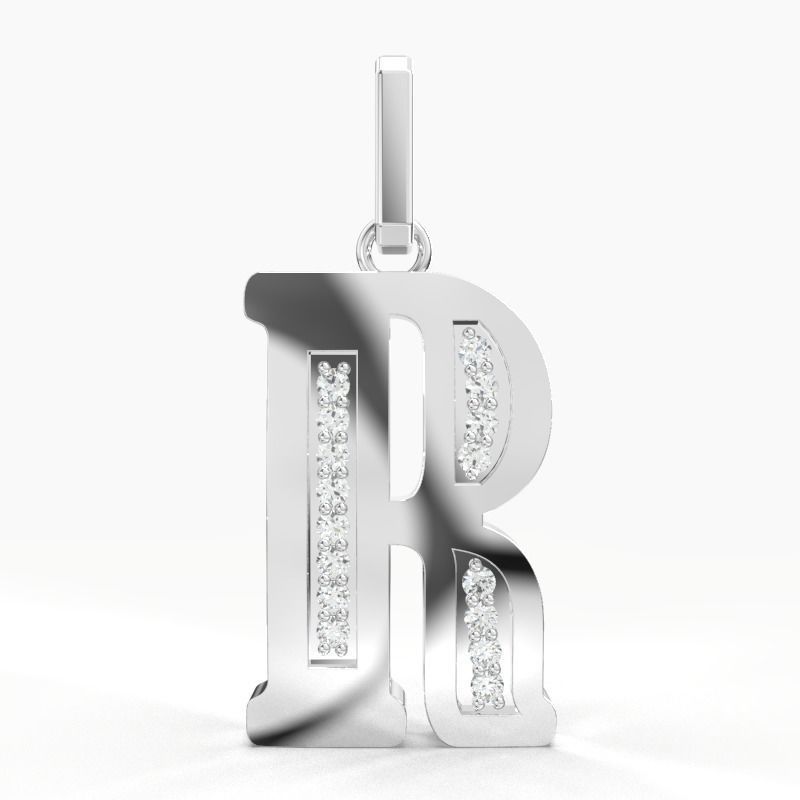 R SCRIPT DIAMOND PENDANT 3D print model_9