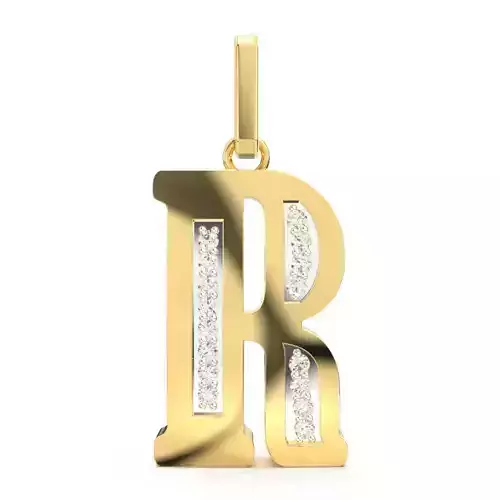 R SCRIPT DIAMOND PENDANT 3D print model