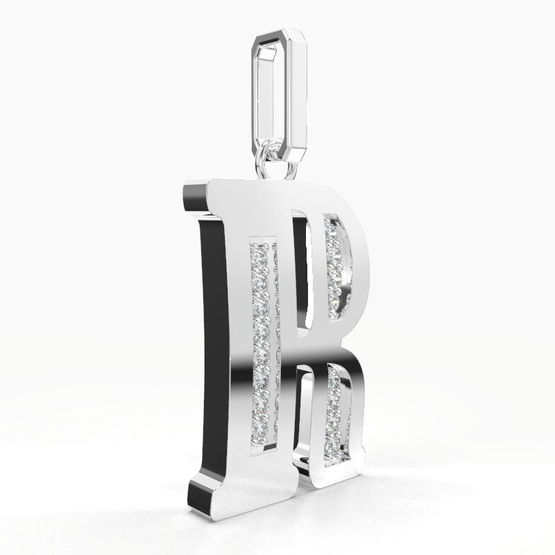 R SCRIPT DIAMOND PENDANT 3D print model_12