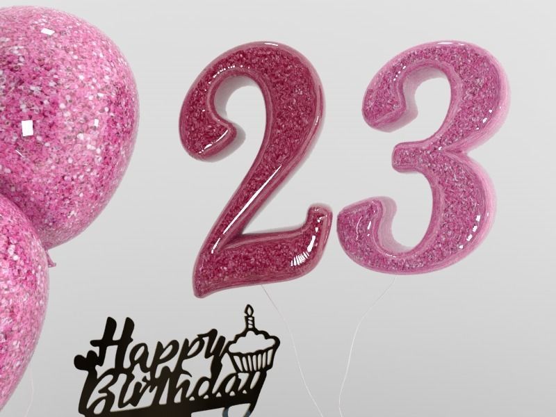 Birthday Cake 3D model_2