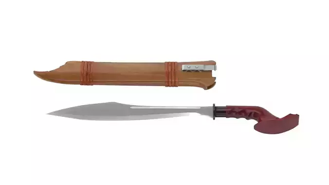 Pirah Sword Low-poly 3D model