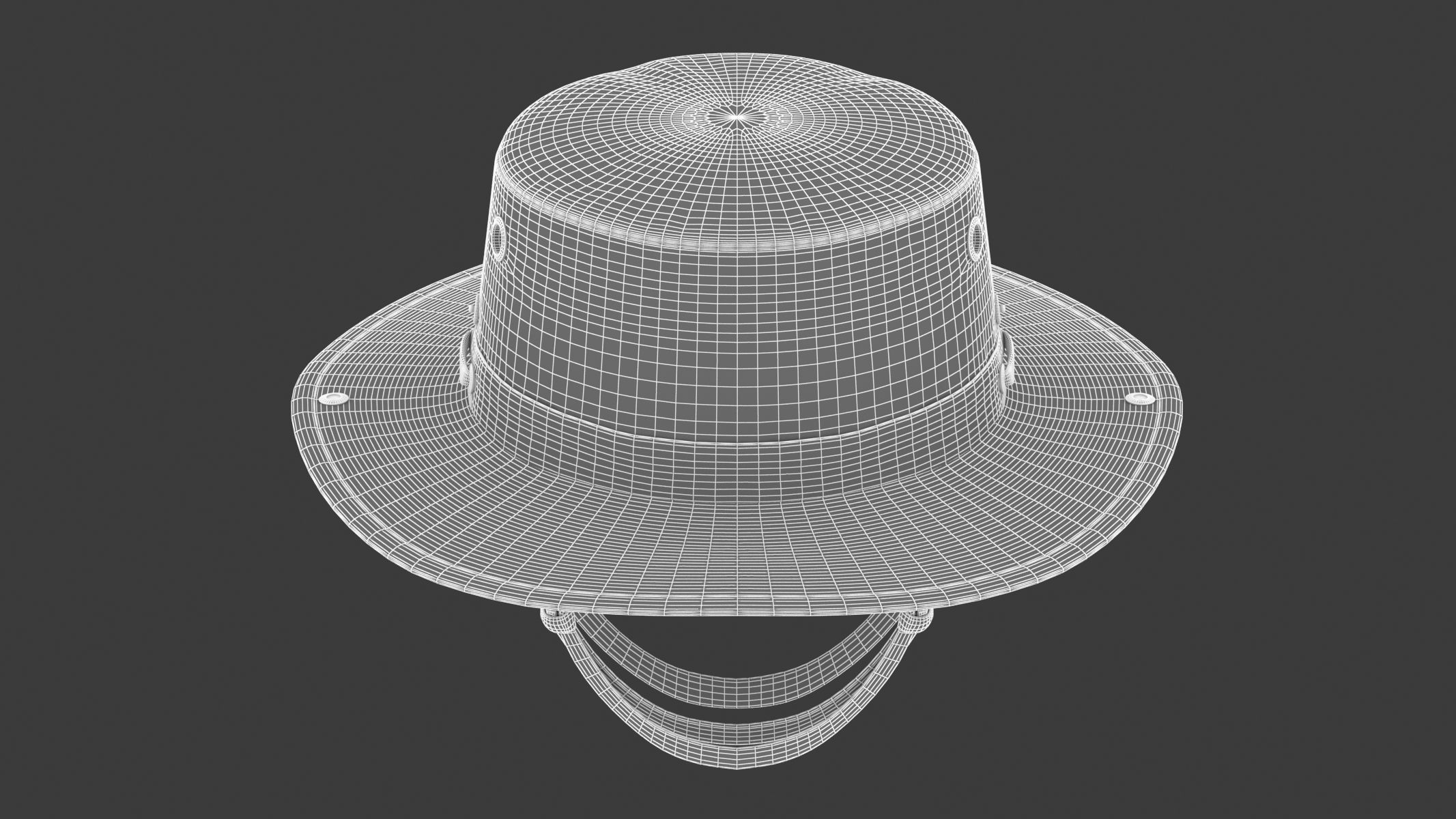 Wanderer Hat Low-poly 3D model_5