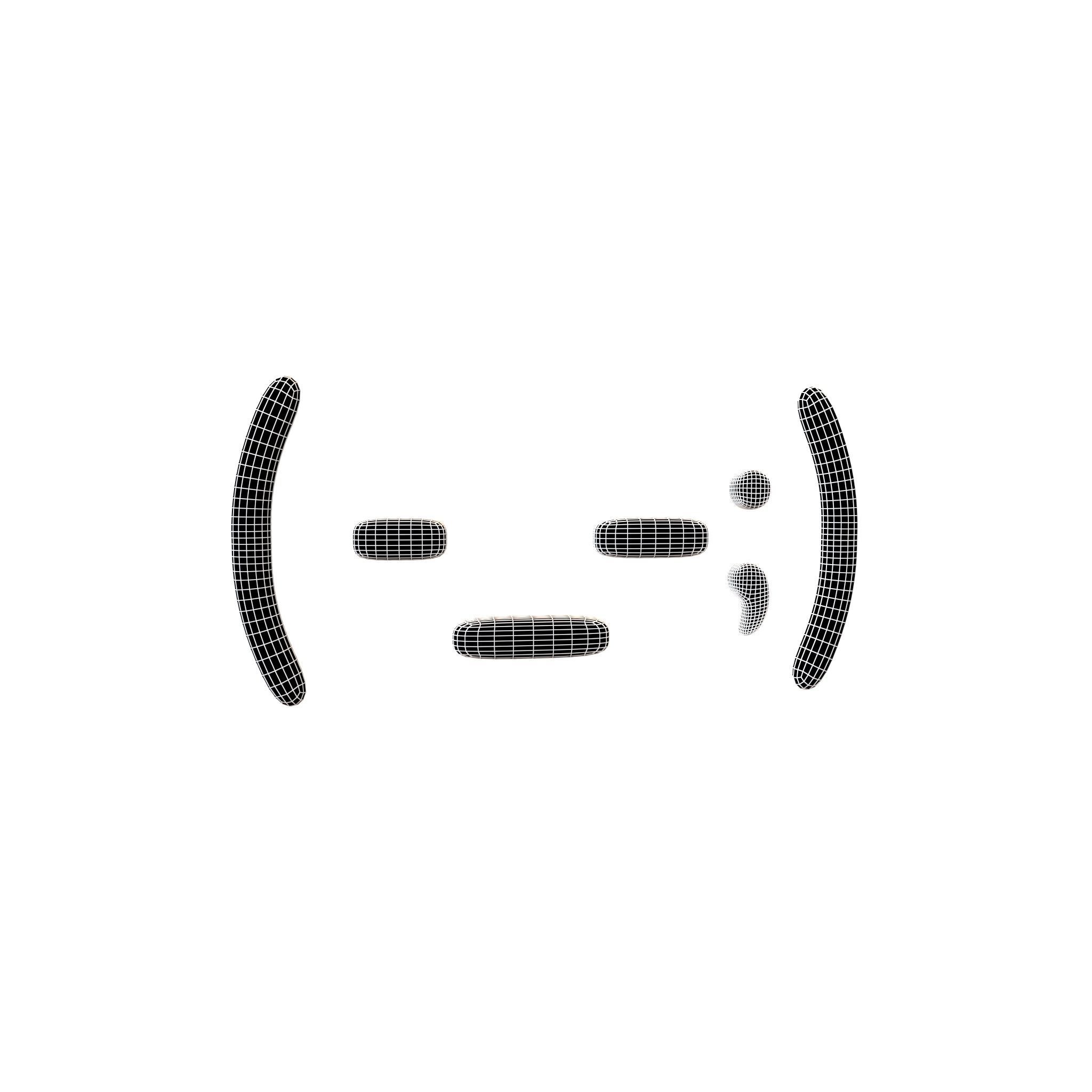 Japanese Emoticons v21 001 Low-poly 3D model_4