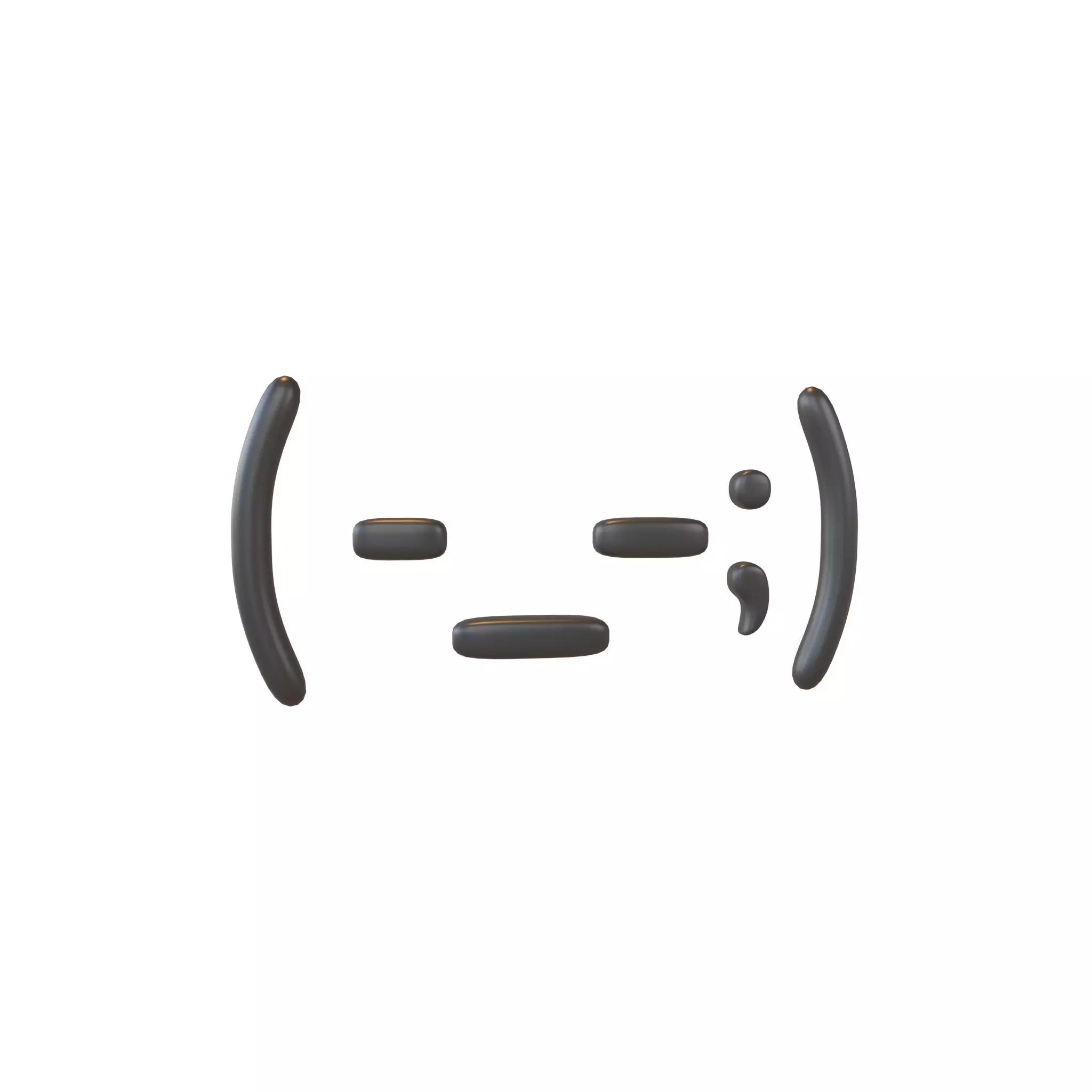 Japanese Emoticons v21 001 Low-poly 3D model_0