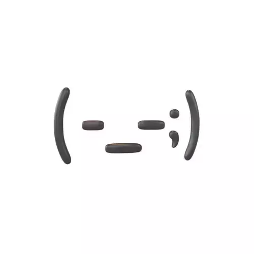 Japanese Emoticons v21 001 Low-poly 3D model