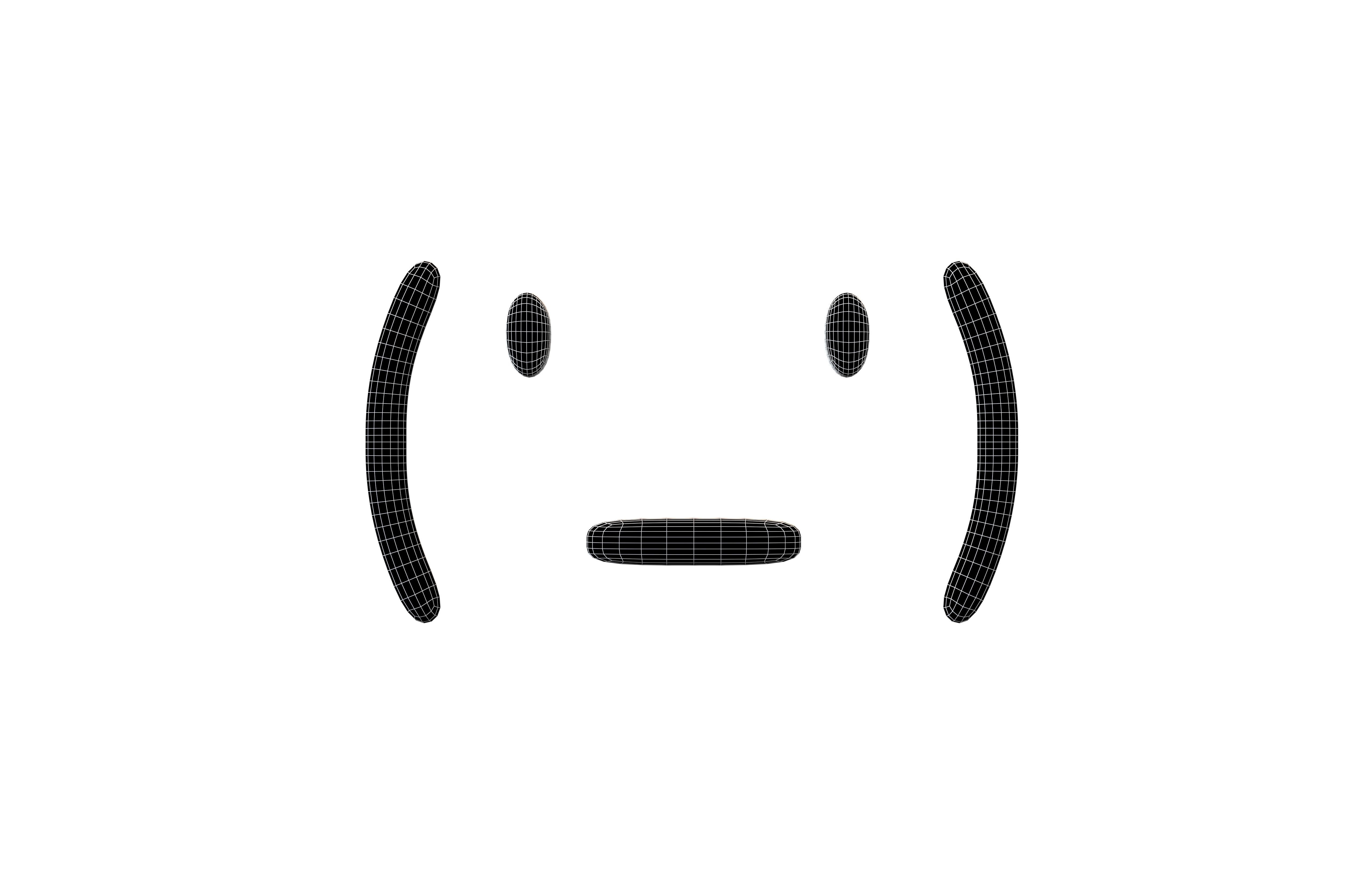 Japanese Emoticons v22 001 Low-poly 3D model_4