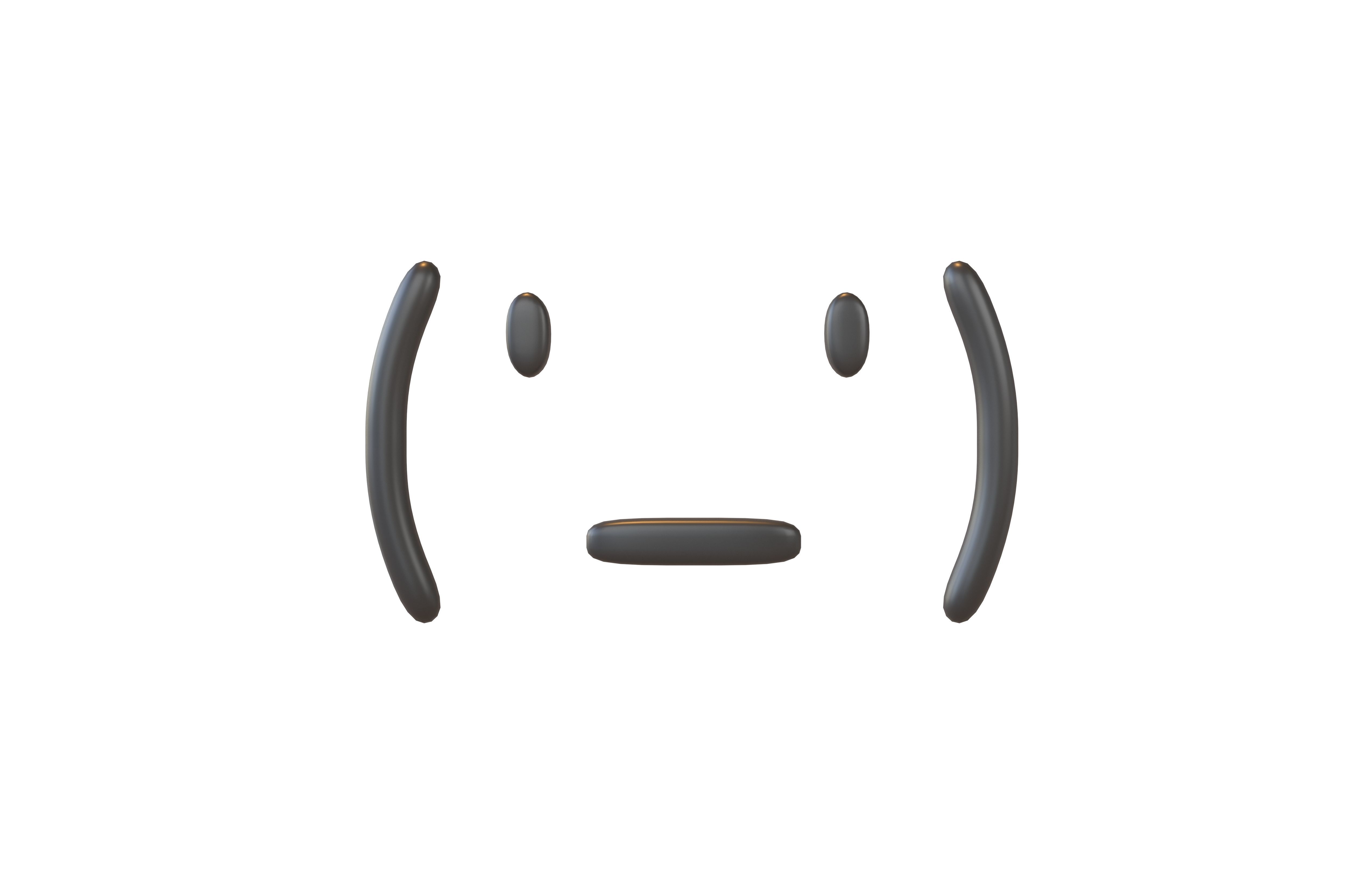 Japanese Emoticons v22 001 Low-poly 3D model_1