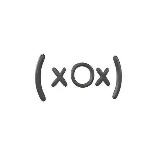 Japanese Emoticons v23 001 Low-poly 3D model
