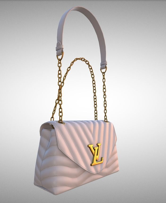 handbag-louis-vuitton louis vuitton handbag Low-poly 3D model_2