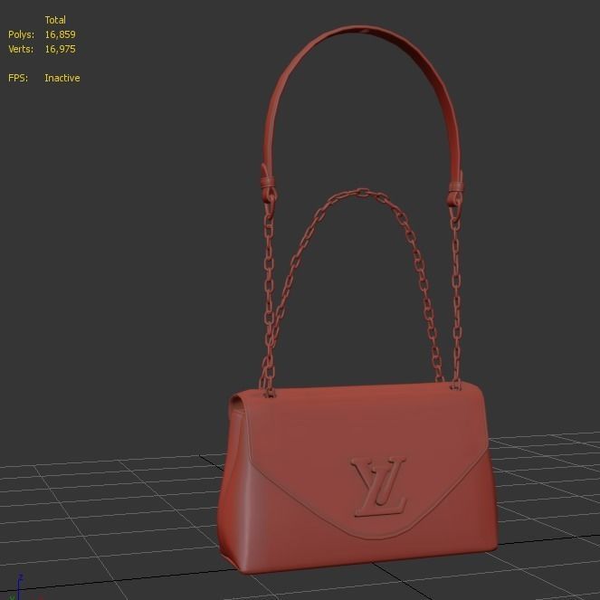 handbag-louis-vuitton louis vuitton handbag Low-poly 3D model_9