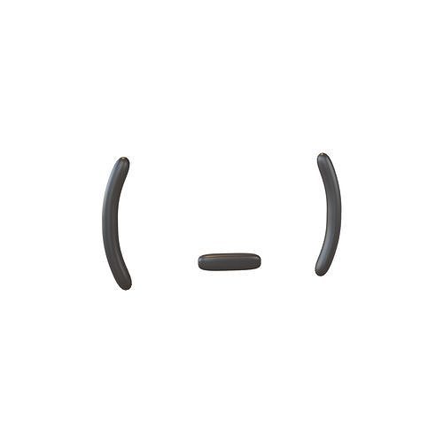 Japanese Emoticons v27 001 Low-poly 3D model
