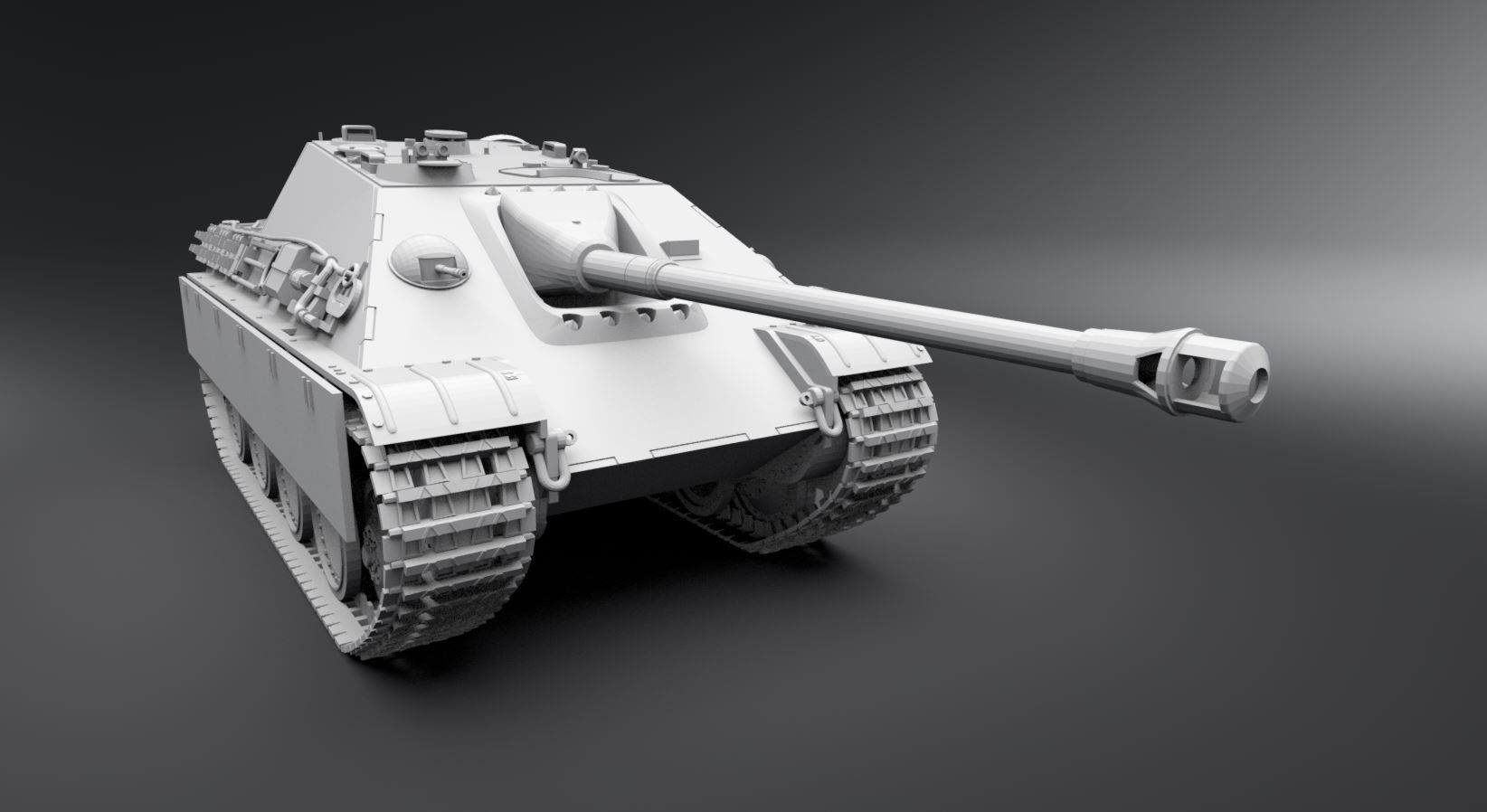 Jagdpanther Scale model 3D print model_4
