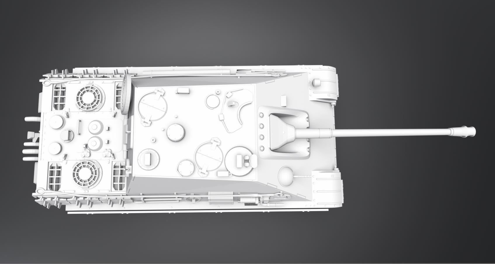 Jagdpanther Scale model 3D print model_3