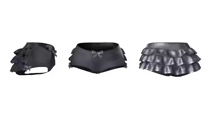 Frills Panties Low-poly 3D model