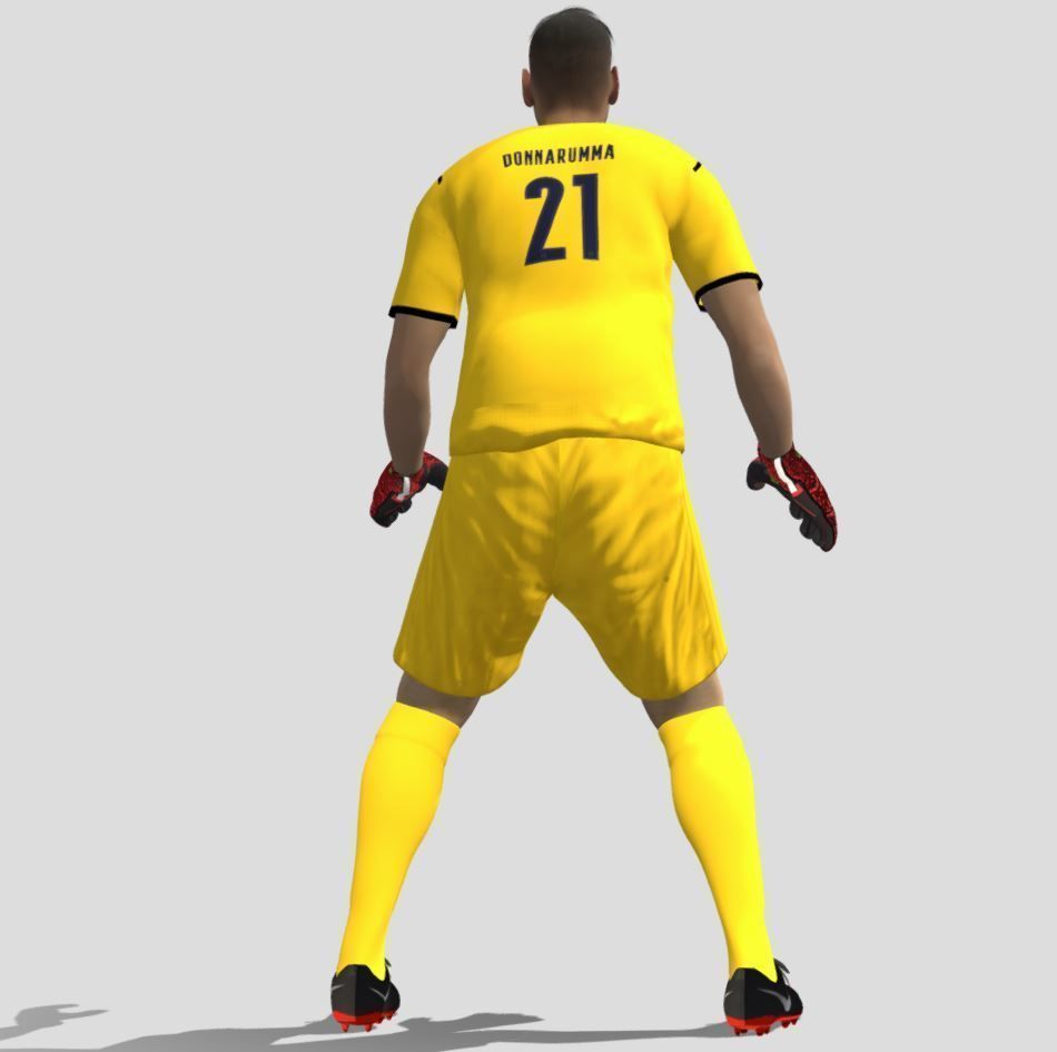 3D Rigged Donnarumma Euro 2020 Low-poly 3D model_3