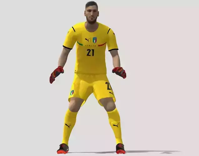 3D Rigged Donnarumma Euro 2020 Low-poly 3D model