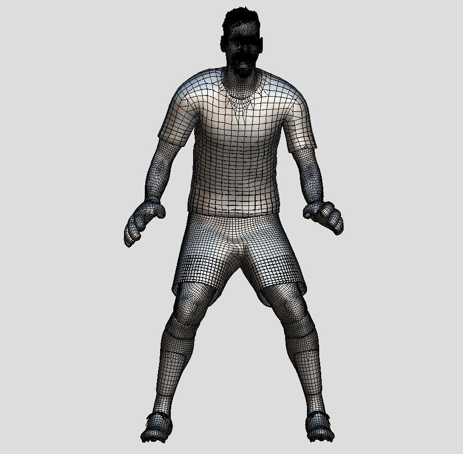 3D Rigged Donnarumma Euro 2020 Low-poly 3D model_7