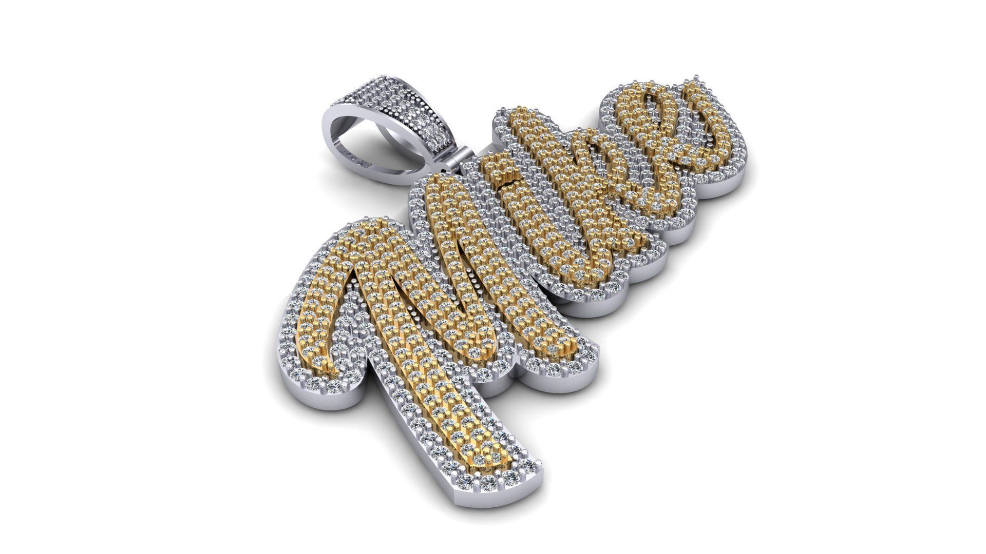 Mike double layer pendant 3D print model 3D print model_3