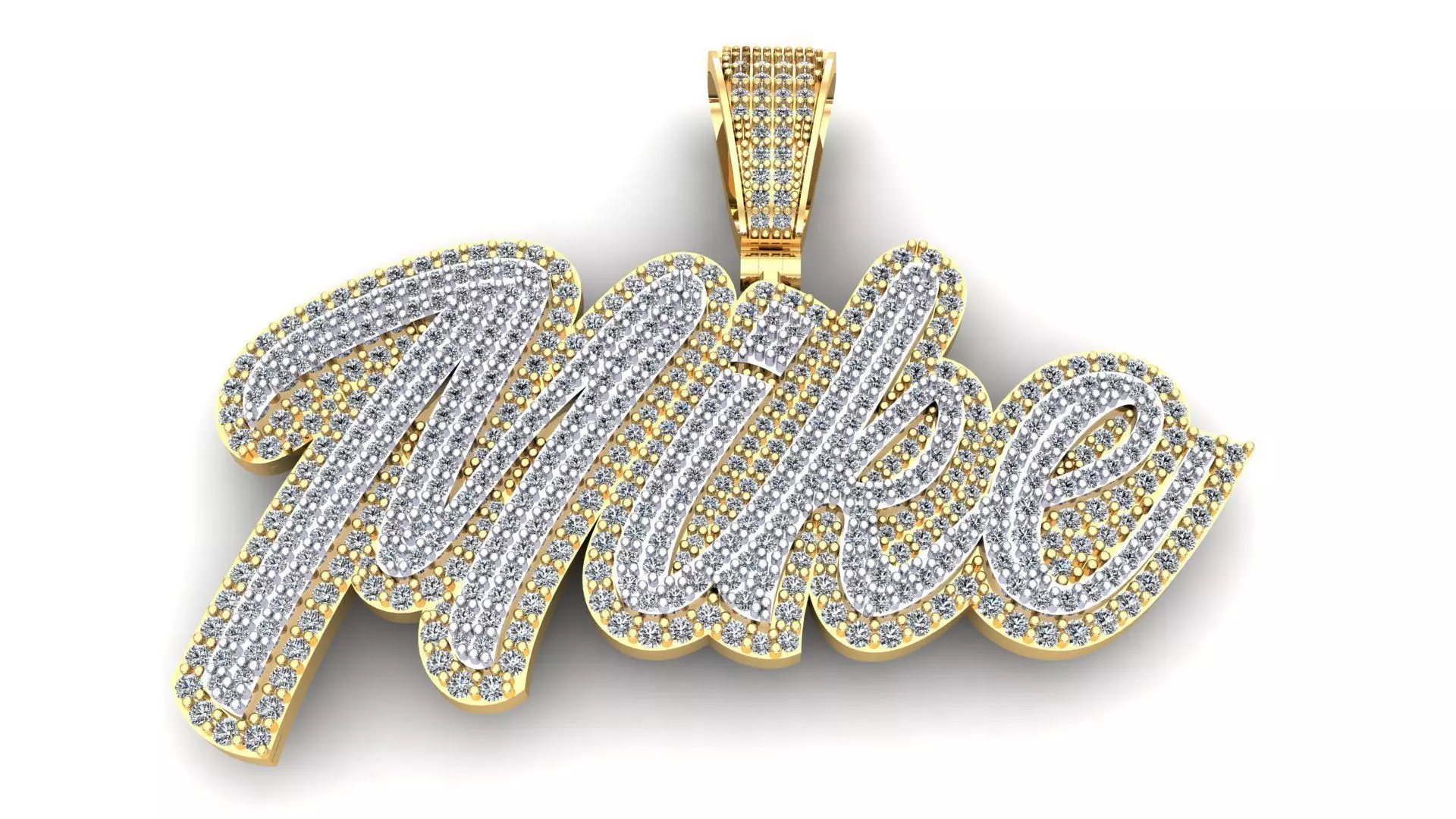 Mike double layer pendant 3D print model 3D print model_0